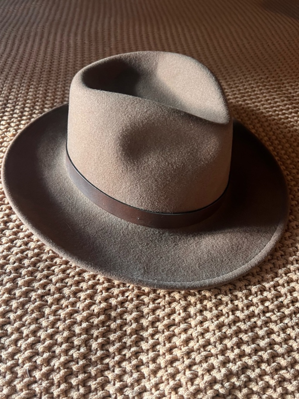Vintage Pendleton 70s/80s Wool Felt Hat Brown Wide Brim Western Fedora Sz Medium